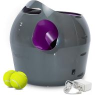 PetSafe Automatic Tennis Ball Launcher - Interactive Dog Thrower Adjustable Range Motion Sensor Indoor & Outdoor Toy A/C Power or Batteries Fetch Machine for Small to Large Dogs , Gray