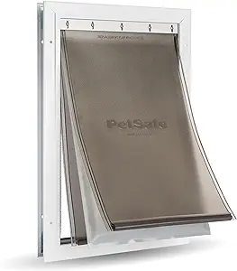 PetSafe Extreme Weather Aluminum Pet Door - Most Energy Efficient Pet Door - 3 Flaps for Insulation - For Dogs and Cats - Size Large