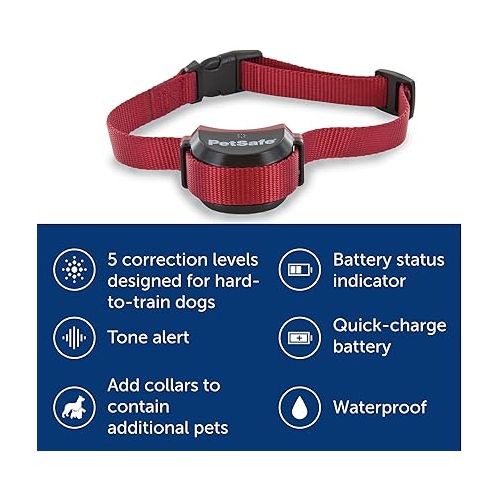  PetSafe Stay & Play Wireless Pet Fence for Stubborn Dogs - No Wire Circular Boundary, Secure 3/4-Acre Yard, For Dogs 5lbs+, America's Safest Wireless Fence From Parent Company INVISIBLE FENCE Brand