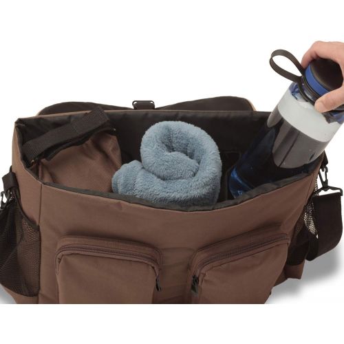  PetSafe Happy Ride Travel Bag - Water and Food Pet Bowl Included - Great for Hiking and Adventure with your Dog - Zipper Pockets and Poop Bag Dispenser - Durable Material and Comfo