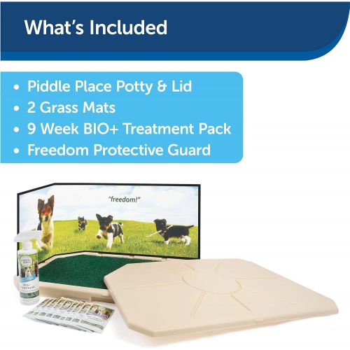  PetSafe Piddle Place Indoor/Outdoor Dog Potty, Alternative to Puppy Pads, Indoor Restroom for Dogs
