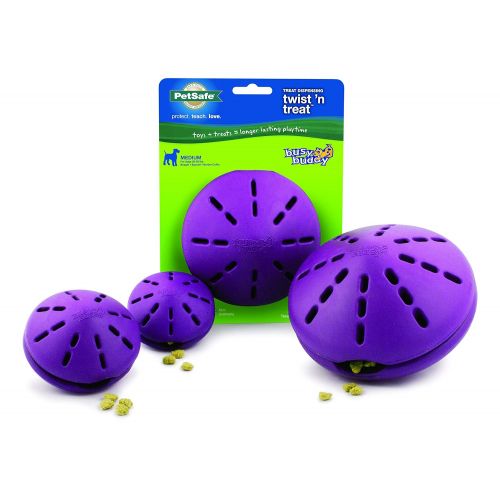  PetSafe Busy Buddy Twist n Treat, Treat Dispensing Dog Toy, X-Small, Small, Medium and Large Sizes