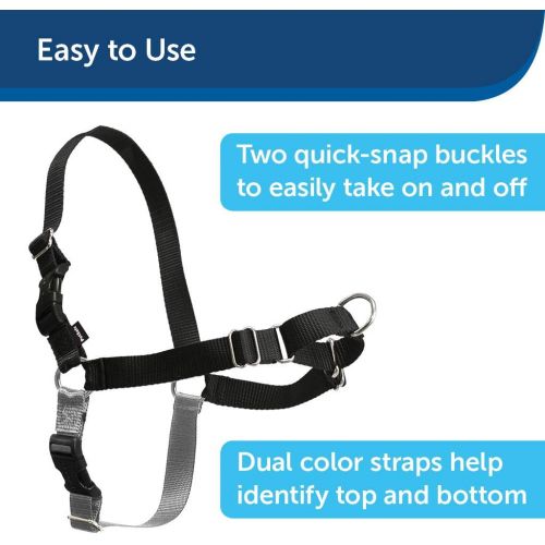  PetSafe Easy Walk Dog Harness, No Pull Dog Harness, Deep Purple/Black, Small/Medium