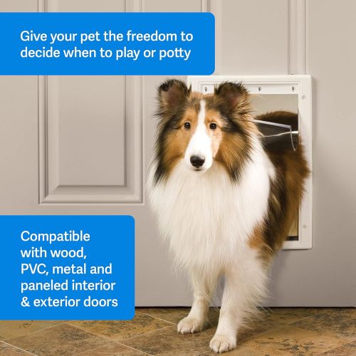  PetSafe Plastic Pet Door with Soft Tinted Flap - Small, Medium, Large and X-Large Door for Dogs and Cats