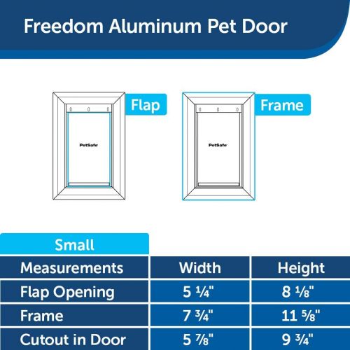  PetSafe Freedom Aluminum Dog and Cat Door - Durable Frame - Small, Medium, Large, X-Large Pets