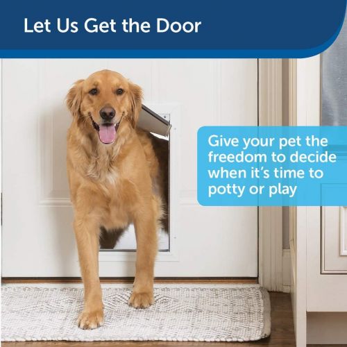  PetSafe Freedom Aluminum Dog and Cat Door - Durable Frame - Small, Medium, Large, X-Large Pets