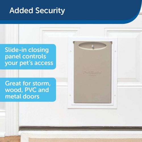  PetSafe Freedom Aluminum Dog and Cat Door - Durable Frame - Small, Medium, Large, X-Large Pets