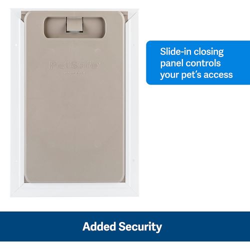  PetSafe Wall Entry Pet Door for Dogs and Cats with Telescoping Tunnel - Small, Medium or Large - White - Made in the USA