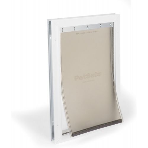  PetSafe Freedom Aluminum Pet Door for Dogs and Cats, White, Tinted Vinyl Flap