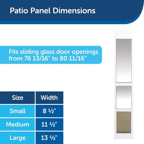  PetSafe 2-Piece Sliding Glass Pet Door, Great for Apartments or Rentals, 76 1316 to 81