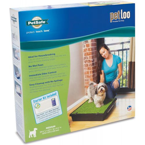  PetSafe Pet Loo Portable IndoorOutdoor Dog Potty, Alternative to Puppy Pads, 3 Size Options for Small to Large Breeds