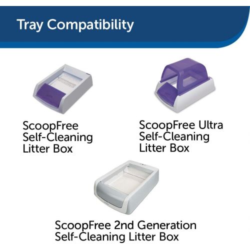  PetSafe ScoopFree Cat Litter Tray Refills with Premium Non-Clumping Crystal Cat Litter, Replacement Trays for the PetSafe ScoopFree Self-Cleaning Cat Litter Box, 6-Pack
