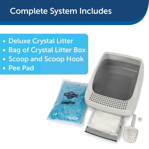  PetSafe Deluxe Crystal Cat Litter Box System, from The Makers of ScoopFree Self-Cleaning Cat Litter Box