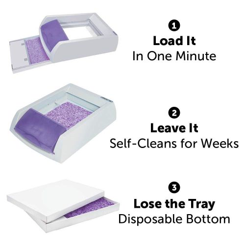  PetSafe ScoopFree Self-Cleaning Cat Litter Box Tray Refills, Non-Clumping Crystal Cat Litter, 3-Pack