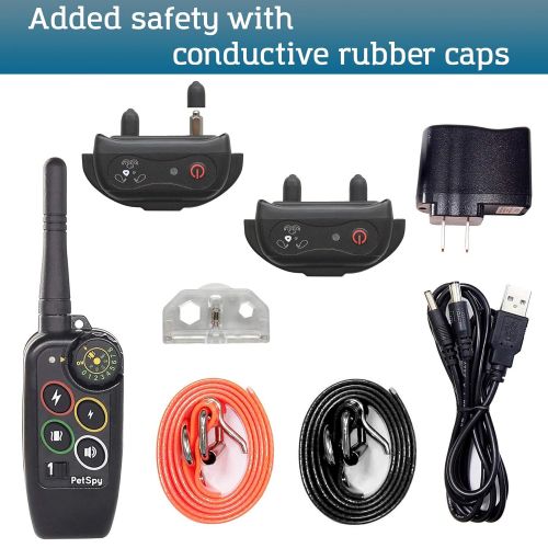  PetSpy M686B Dog Trainer Shock Collar for 2 Dogs with Vibra and Beep, Fully Waterproof Remote Training E-Collars