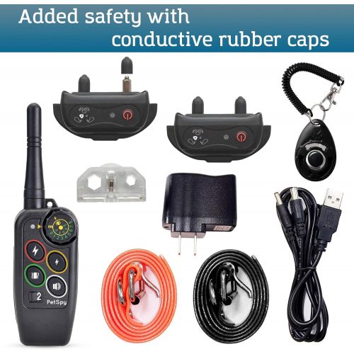  PetSpy M686B Dog Trainer Shock Collar for 2 Dogs with Vibra and Beep, Fully Waterproof Remote Training E-Collars