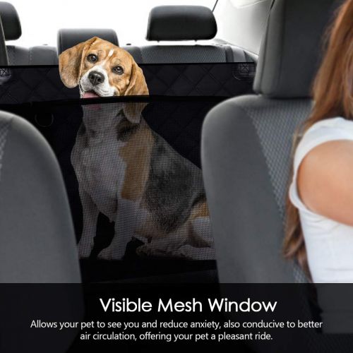  [아마존 핫딜]  [아마존핫딜]Petacc Dog Back Seat Cover 100% Waterproof Dog Car Hammock with Visible Window Enlarged Door Protector from Dog Scratching Pet Seat Cover Custom Fit for Car, SUV, Truck with Dog Se