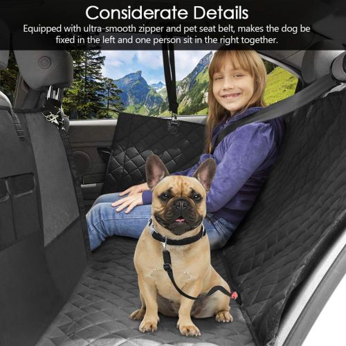  [아마존 핫딜]  [아마존핫딜]Petacc Dog Back Seat Cover 100% Waterproof Dog Car Hammock with Visible Window Enlarged Door Protector from Dog Scratching Pet Seat Cover Custom Fit for Car, SUV, Truck with Dog Se