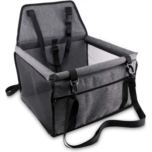  [아마존 핫딜]  [아마존핫딜]Petbobi Pet Reinforce Car Booster Seat for Dog Cat Portable and Breathable Bag with Seat Belt Dog Carrier Safety Stable for Travel with Clip on Leash and Storage Package