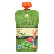 [아마존베스트]Peter Rabbit Organics, Pea, Spinach and Apple Puree, 4.4-Ounce Pouches (Pack of 10)