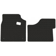 Peterbilt 579 - Black Rubbertite All-Weather Floor Mats by Lloyds - 2 Piece Cab Fronts - Fits 2013-2019