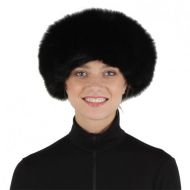Peterglenn Peter Glenn Leather Hat with Fur Trim (Womens)