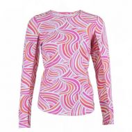 Peterglenn Ibkul Long Sleeve Printed Crew Neck Shirt (Womens)