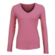 Peterglenn Ibkul Long Sleeve Solid V-Neck Sun Shirt (Womens)
