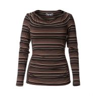 Peterglenn Royal Robbins Tencel Stripe Cowl Neck Shirt (Womens)