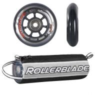 Peterglenn Rollerblade 76mm Inline Skate Wheel and Bearing 8-Pack Kit