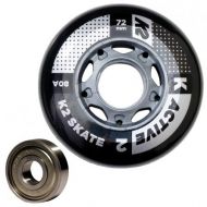 Peterglenn K2 72mm Inline Skate Wheel & Bearing 8-Pack Kit