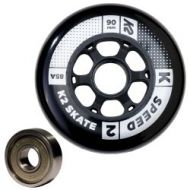 Peterglenn K2 Speed 90mm Inline Skate Wheel & Bearing 8-Pack Kit