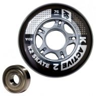 Peterglenn K2 76mm Inline Skate Wheel & Bearing 8-Pack Kit