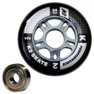 Peterglenn K2 Performance 84mm Inline Skate Wheel & Bearing 8-Pack Kit