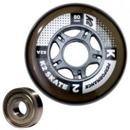 Peterglenn K2 Performance 80mm Inline Skate Wheel & Bearing 8-Pack Kit