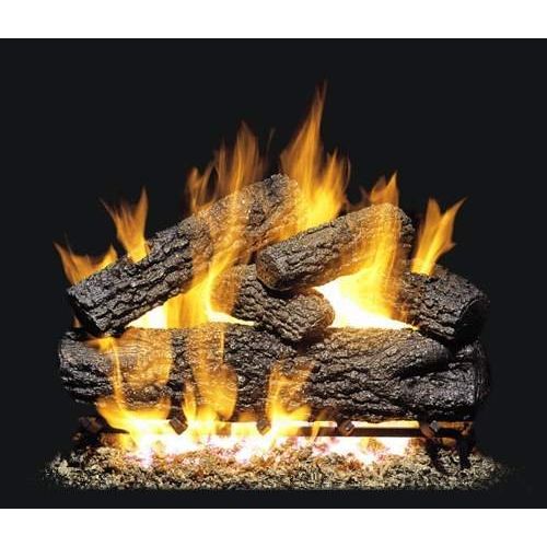  Peterson Gas Logs R.H. Peterson POG4-30 - 30 Post Oak Vented Gas Logs with Burner for Natural Gas Fireplaces.