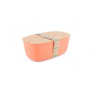 Peterson Housewares BF0265003OR2 Bamboo Fiber Bread Bin with Bamboo Bread Board Lid, Orange