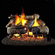 Peterson Real Fyre 24-inch Charred American Oak Log Set With Vented Natural Gas G45 Burner - Match Light