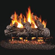 Peterson Real Fyre 30-Inch Rustic Oak Gas Log Set with Vented Natural Gas G4 Burner - Manual Safety Pilot