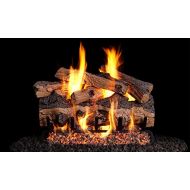 Peterson Real Fyre 24-inch Gnarled Split Oak Designer Log Set Vented Natural Gas G4 Burner - Match Light