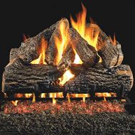 Peterson Real Fyre 18-inch Charred Oak Log Set With Vented Natural Gas G4 Burner - Match Light