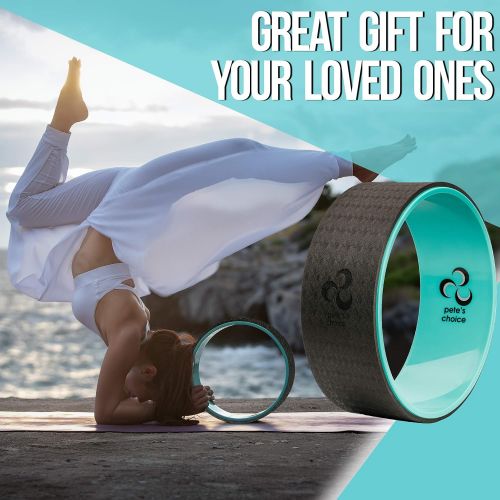  [아마존 핫딜] Pete's choice petes choice Dharma Yoga Wheel with Bonus eBook & Free Yoga Strap | Comfortable & Durable Yoga Balance Accessory | Increase Flexibility | Ideal Back Stretcher