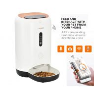 Petfull Smart Auto Pet Feeder with WiFi App Control HD-Camera Infrared for Dog Cat, 5L Large Capacity, Food Dispenser, Portion Control, Time Programmable, Back-up Power,Video Pictu
