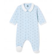 Petit+Bateau Petit Bateau Baby Boys Sleepsuit + Nanobebe Pacifier (0-3m) Blue