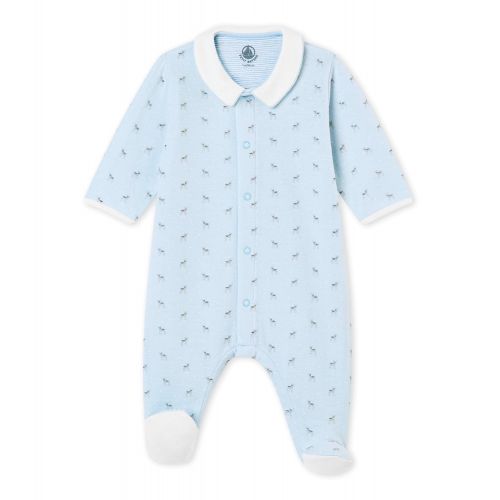  Petit+Bateau Petit Bateau Baby Boys Sleepsuit + Nanobebe Pacifier (0-3m) Blue