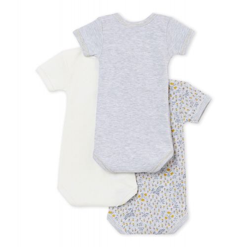  Petit+Bateau Petit Bateau 3 Pack S/S Girls Bodysuits Style 43721 Sizes 3-36/M