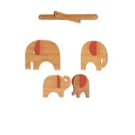 Petit Collage Deluxe Bamboo Mobile, Red Elephant
