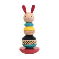 Petit Collage Rabbit Wood Stacking Toy