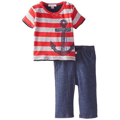  [아마존베스트]Petit Lem Baby-Boys Newborn Captain Graffiti 2 Piece Set