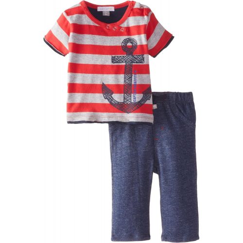  [아마존베스트]Petit Lem Baby-Boys Newborn Captain Graffiti 2 Piece Set